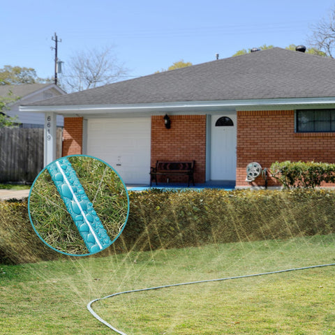LINEX extendable setup reaches 100 feet for larger lawns.