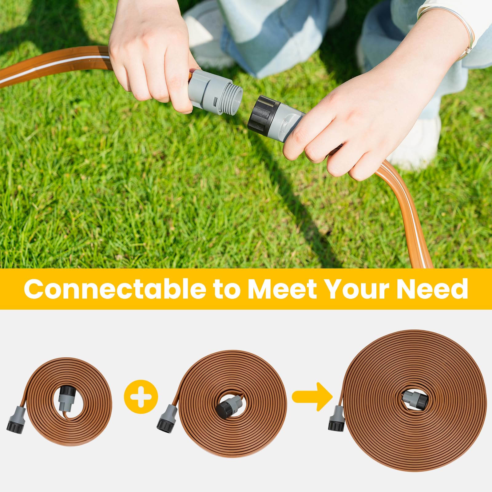 Removable end cap on LINEX hose for flushing.
