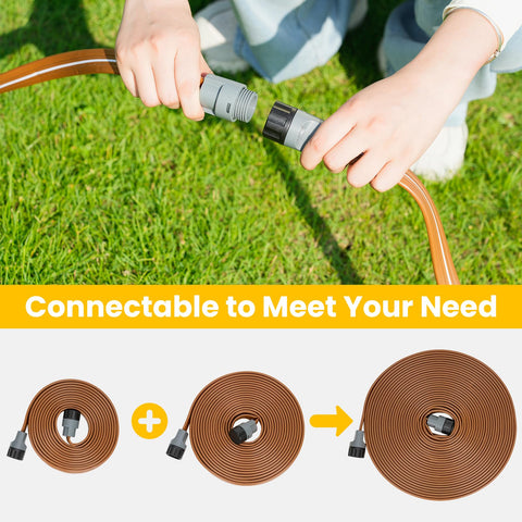 Removable end cap on LINEX hose for flushing.