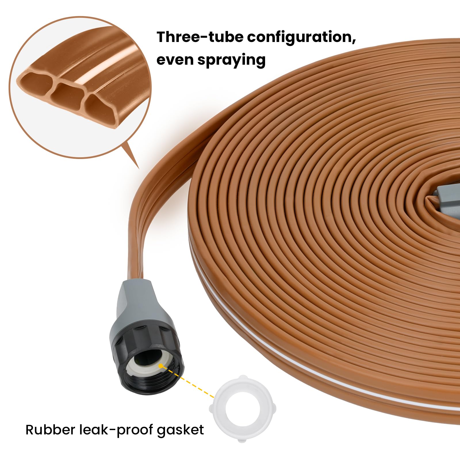 LINEX hose delivers uniform lawn coverage with dual function.