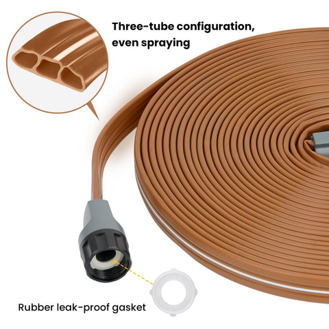 LINEX hose delivers uniform lawn coverage with dual function.