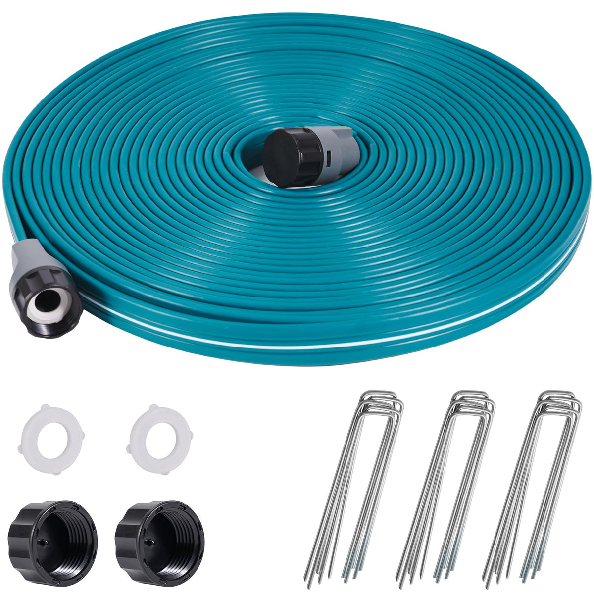 LINEX Sprinkler Soaker Hose 50ft waters the lawn evenly