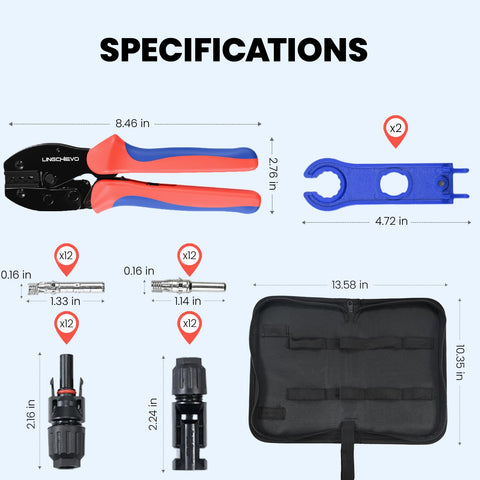 Lingchievo MC4 connectors 12 pairs for quick, reliable panel wiring