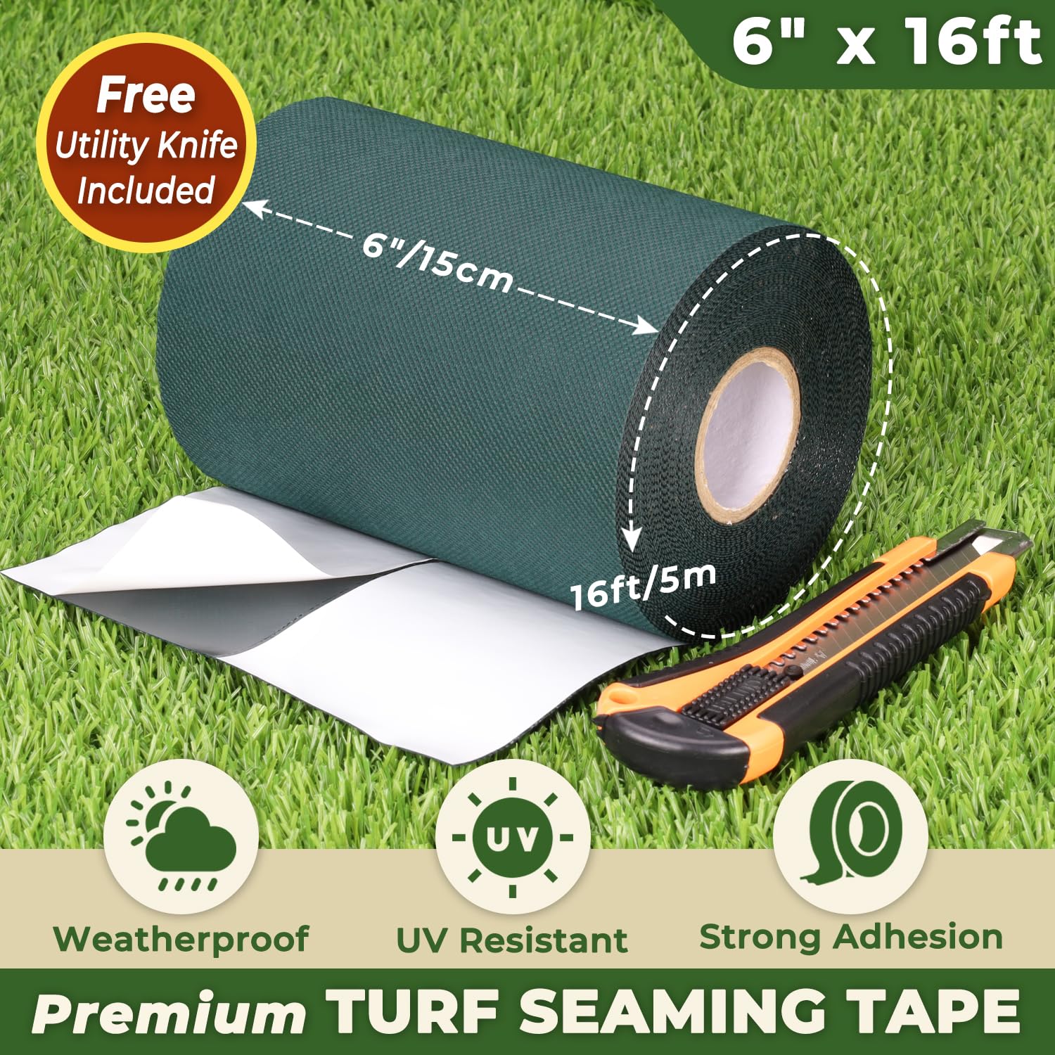 Linghou seam tape with included utility knife ready for quick installation.