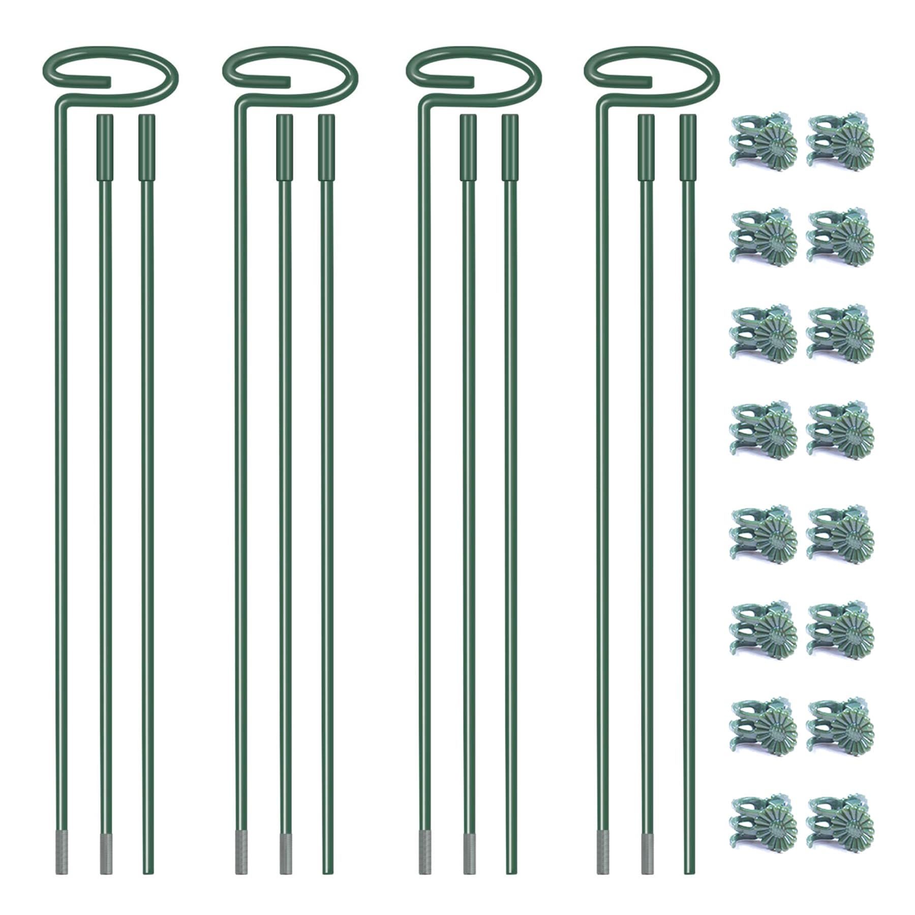 Linghui 4-5mm plant stake in 12-inch size, rustproof and ready to support delicate stems.