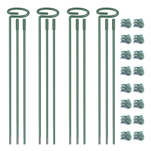 Linghui 4-5mm plant stake in 12-inch size, rustproof and ready to support delicate stems.