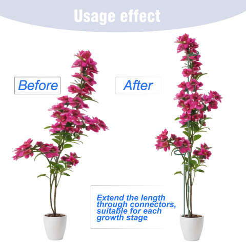 Linghui plant clips securely grip stems with a natural green finish.