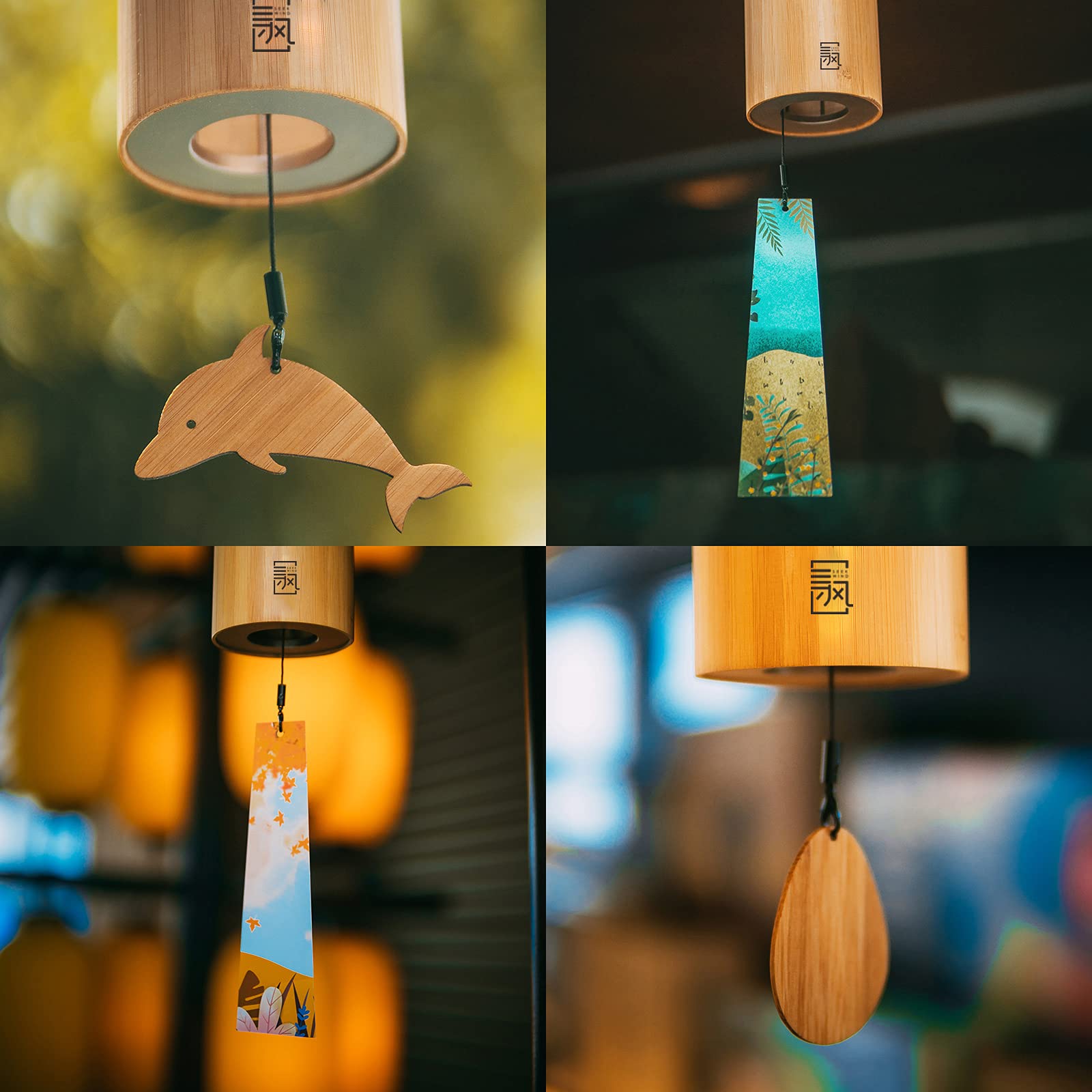 LingTing water-drop pendulum enhances soothing wind chime visuals.