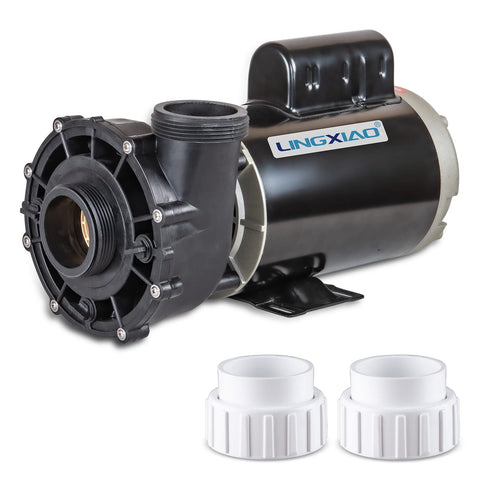 LINGXIAO 56WUA400-II spa pump front view for precise compatibility check.