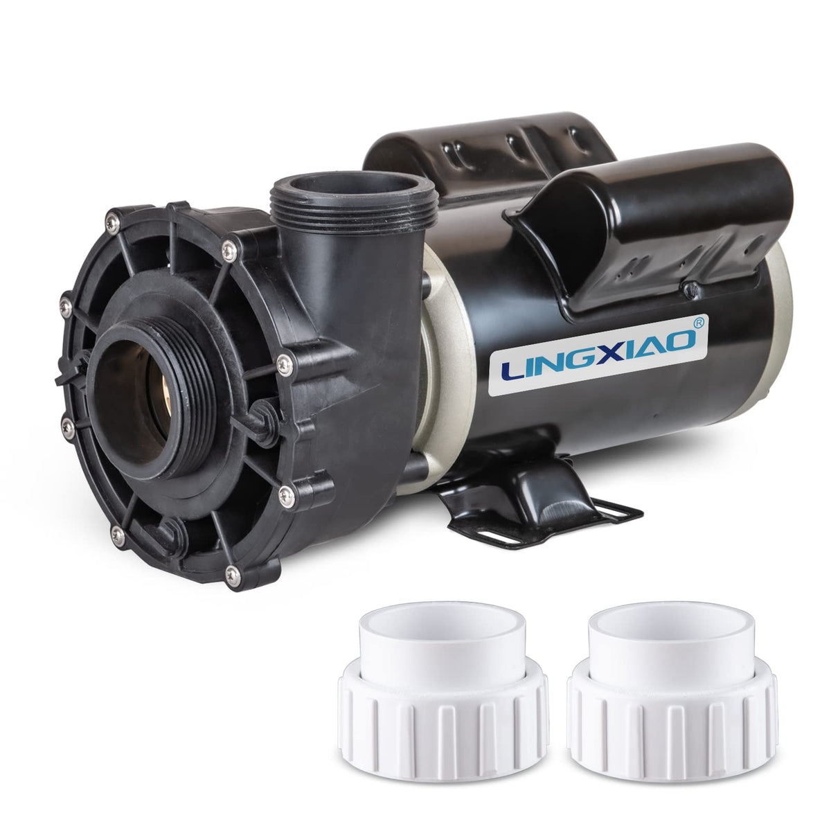 LINGXIAO SPA pump 48WUA1001C-II front view shows compatibility and robust build