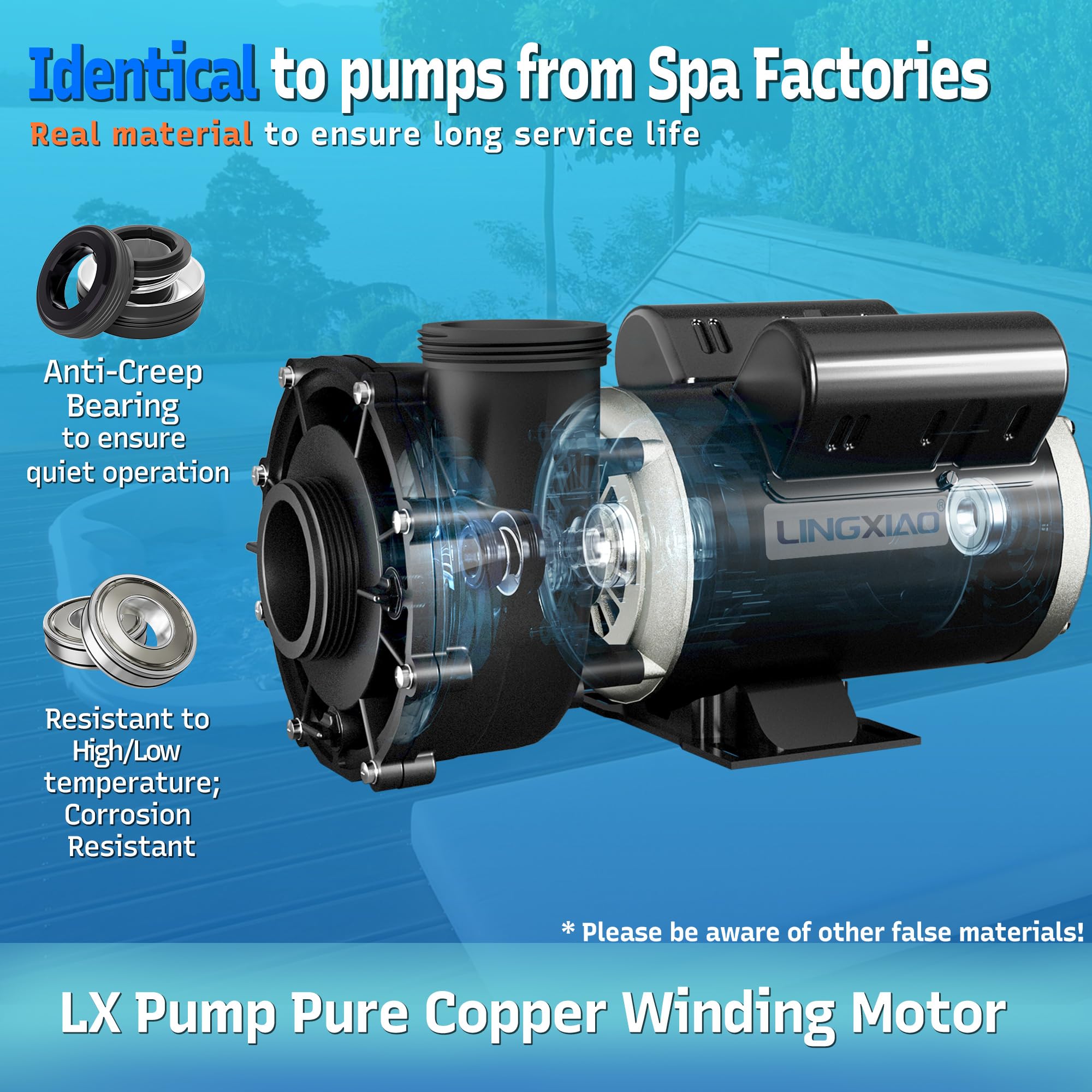LINGXIAO unions included for quick, tool-free plumbing connections