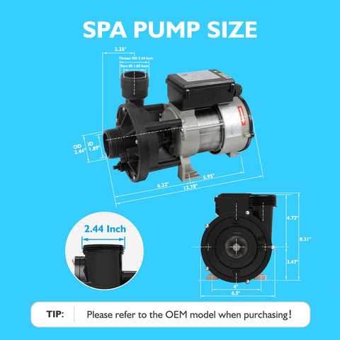 LINGXIAO WBC150 spa pump assembly ready for installation.