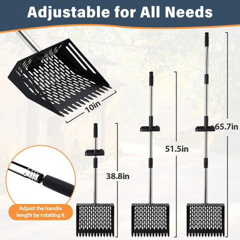 Linidcoud coop rake tines for collecting droppings and feathers during cleaning