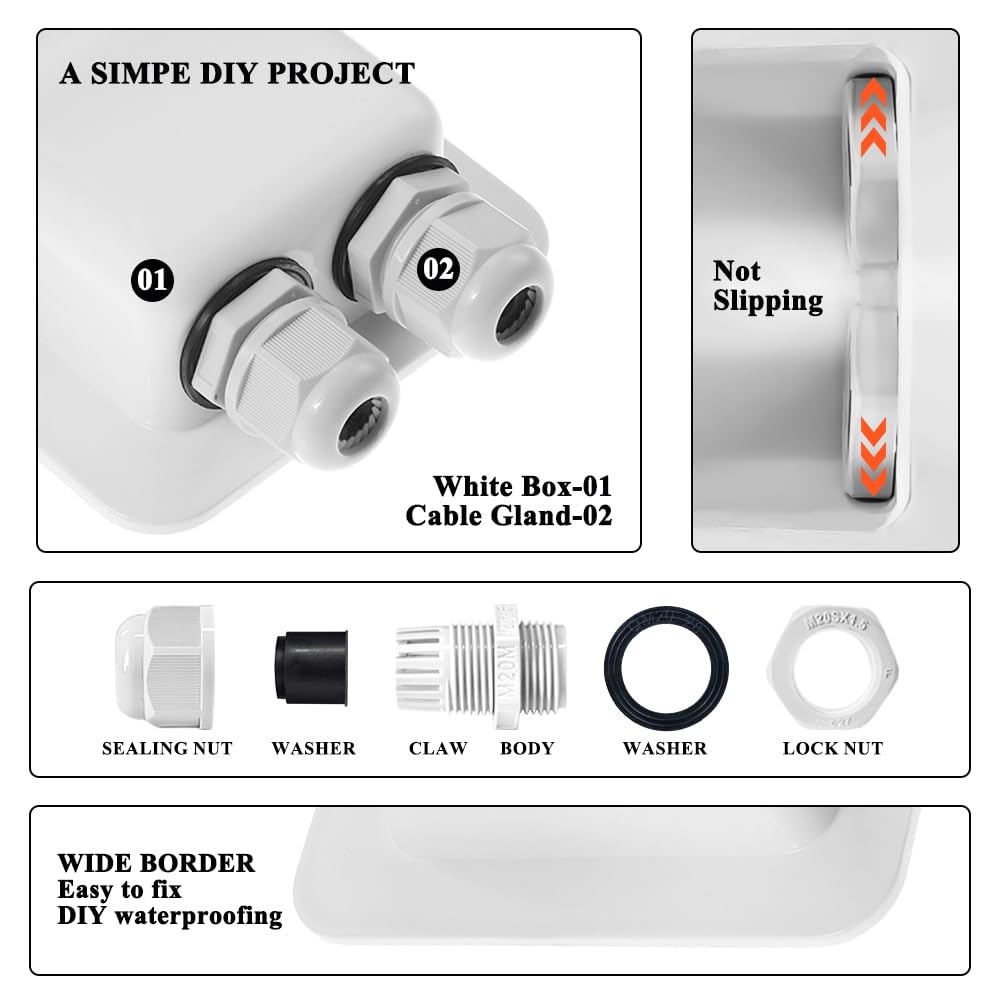 Diameter range 2–6mm sighted on Link Solar gland for versatile cable fits.