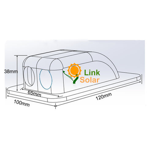 Link Solar curved cable connector guides 2–6 mm² cables neatly.