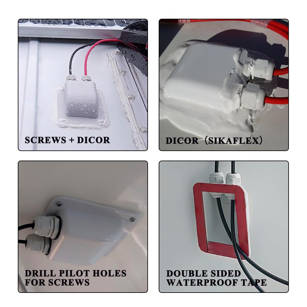 Link Solar packaging in a white box with two glands and two seals.