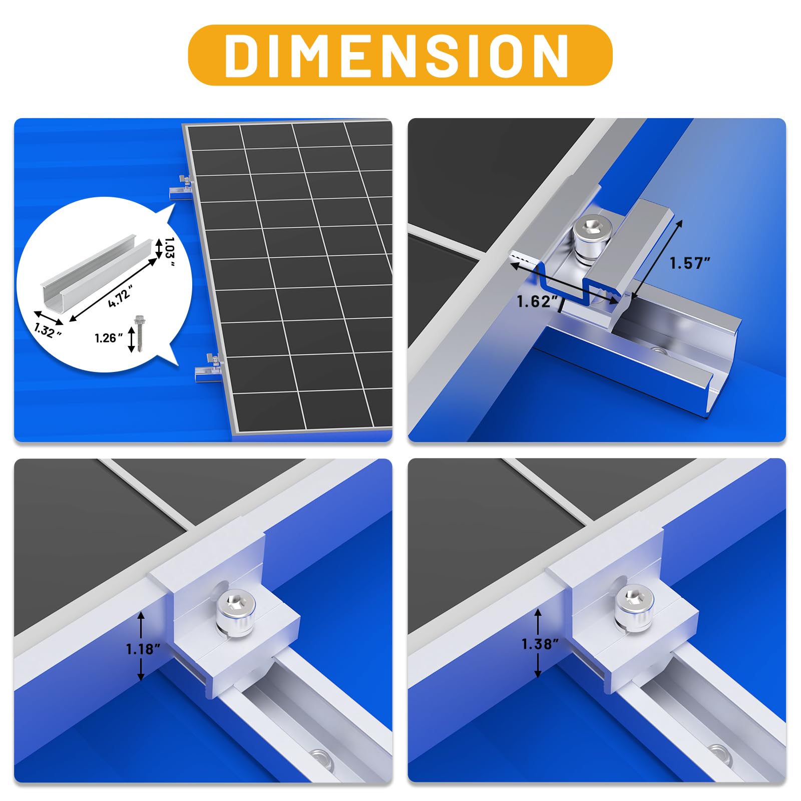 Link Solar rails kit provides strong support for multi-sized PV installations