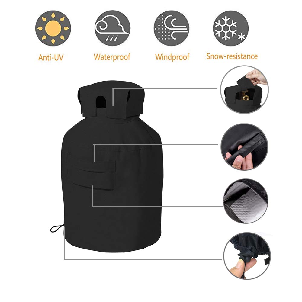 Linkool propane tank cover valve-access design eases valve use during grilling.