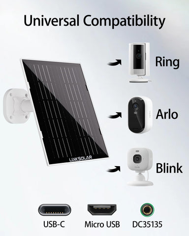 LinkSolar 9.8 ft cable enables flexible mounting heights.