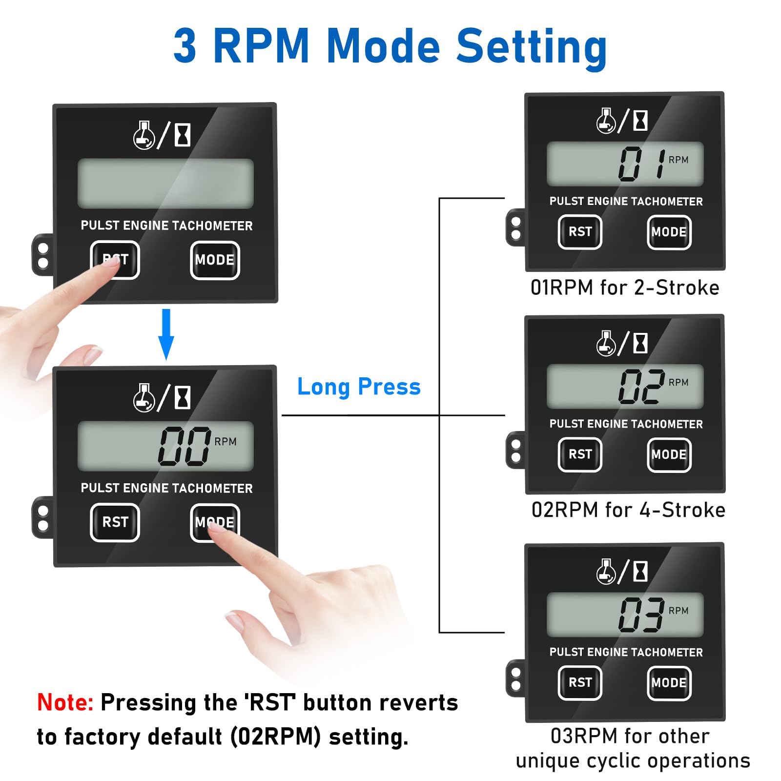 Linkstyle inductive hour meter accurately records engine hours