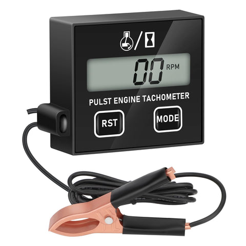 Linkstyle tachometer clip attachment for easy RPM tracking on engines