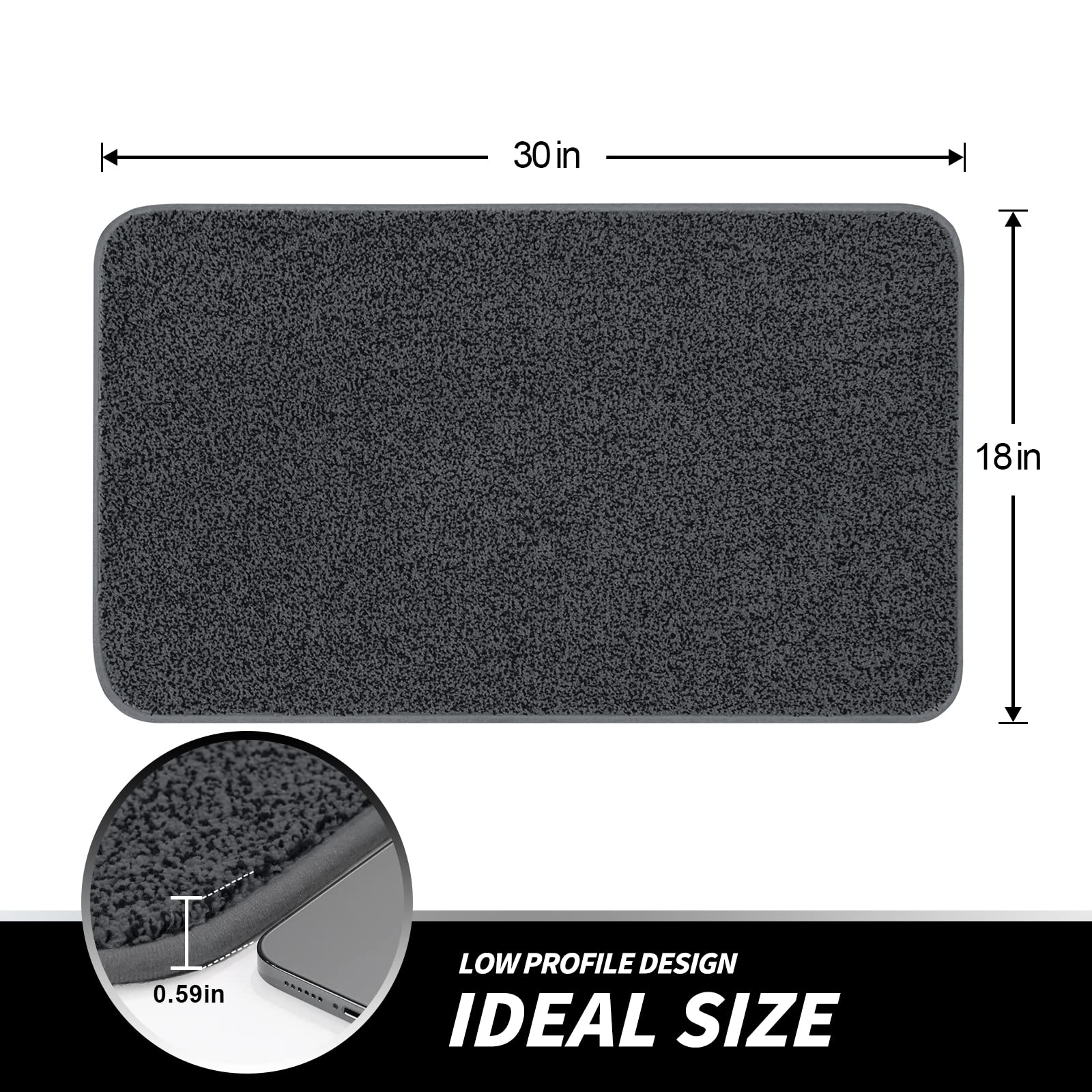 LINLA doormat showing non-slip backing for safer entry