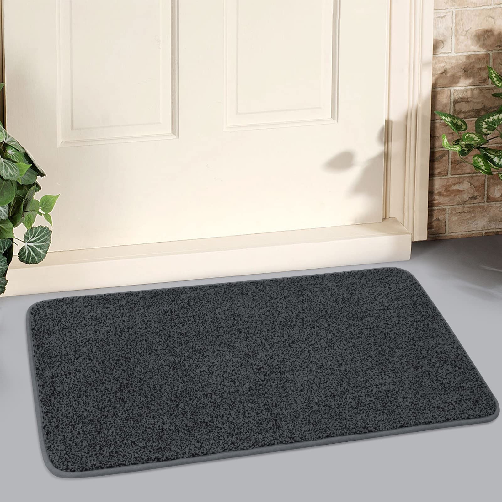 LINLA indoor doormat with a low-profile edge fits under doors and keeps a sleek look