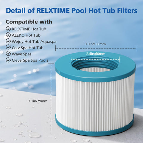 LINNIW filter delivering high-efficiency filtration for clean spa water