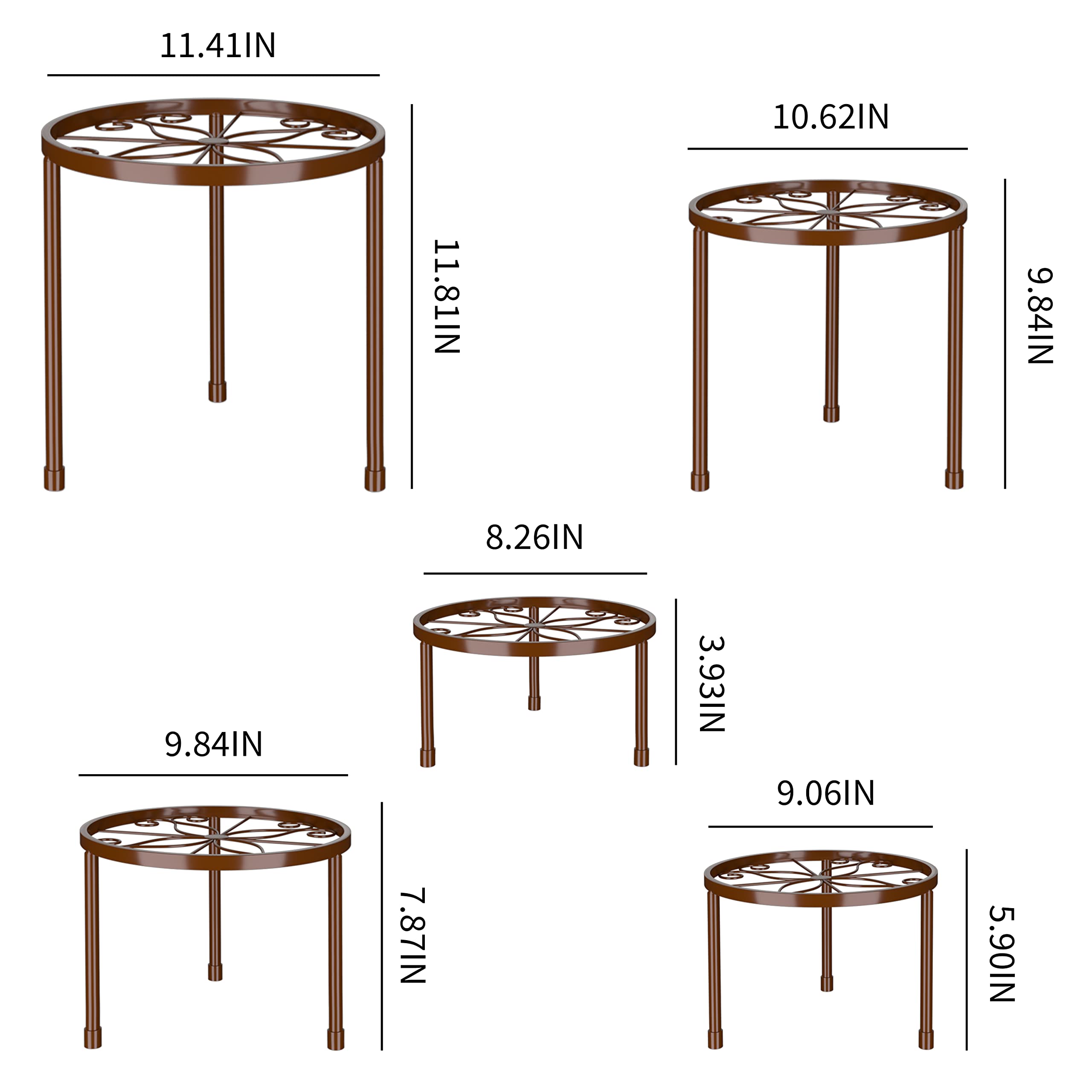 Linpla bronze metal plant stand acting as stylish home decor rack