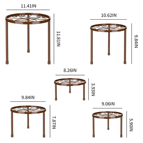 Linpla bronze metal plant stand acting as stylish home decor rack