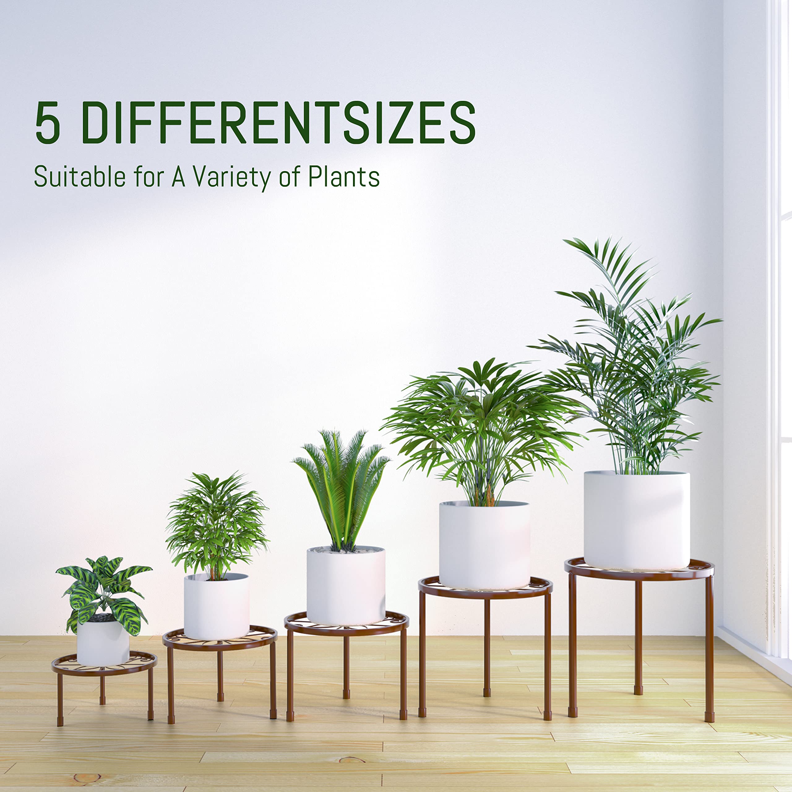 Linpla bronze plant stands with rustproof coating for outdoor use