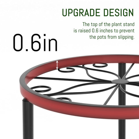 Linpla guard-rail top stand prevents pot slippage for added safety.