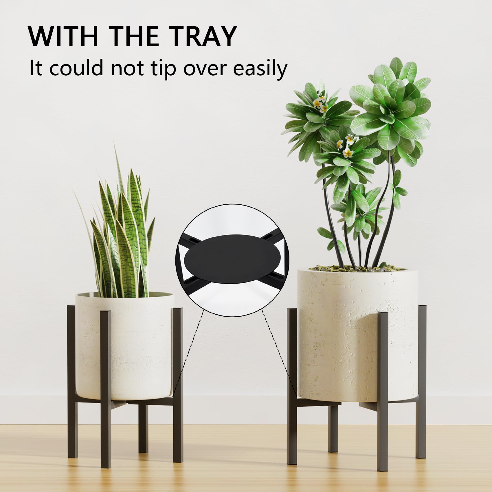 Linpla indoor outdoor stand suitable for balcony corners and patios.