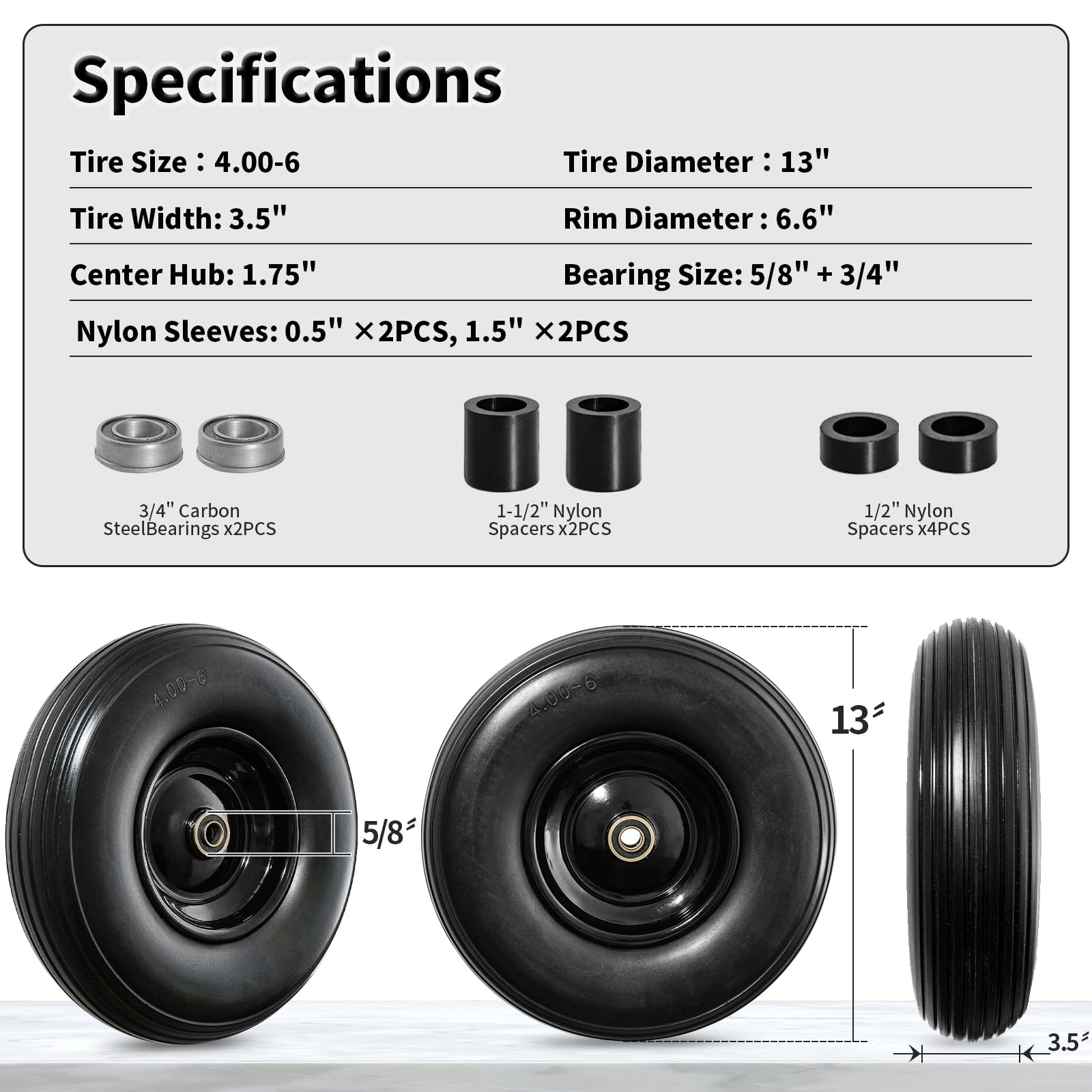 Linpuco 5/8 inch bearing enables smooth, durable rolling