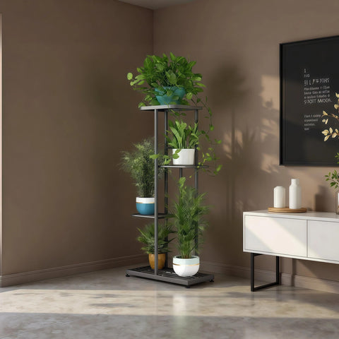 LINZINAR 4-tier stand offers easy assembly for quick setup