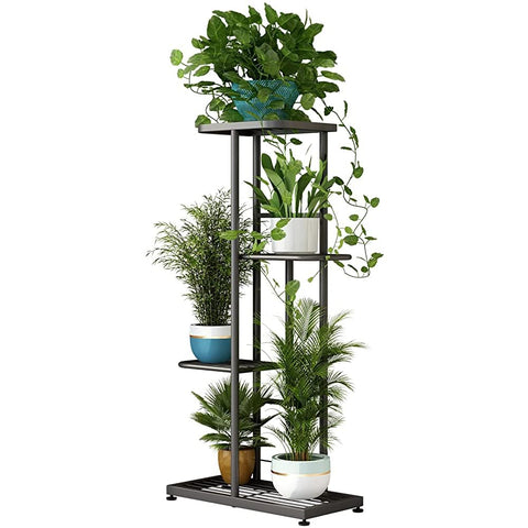 LINZINAR 4-tier plant stand for durable indoor and outdoor display