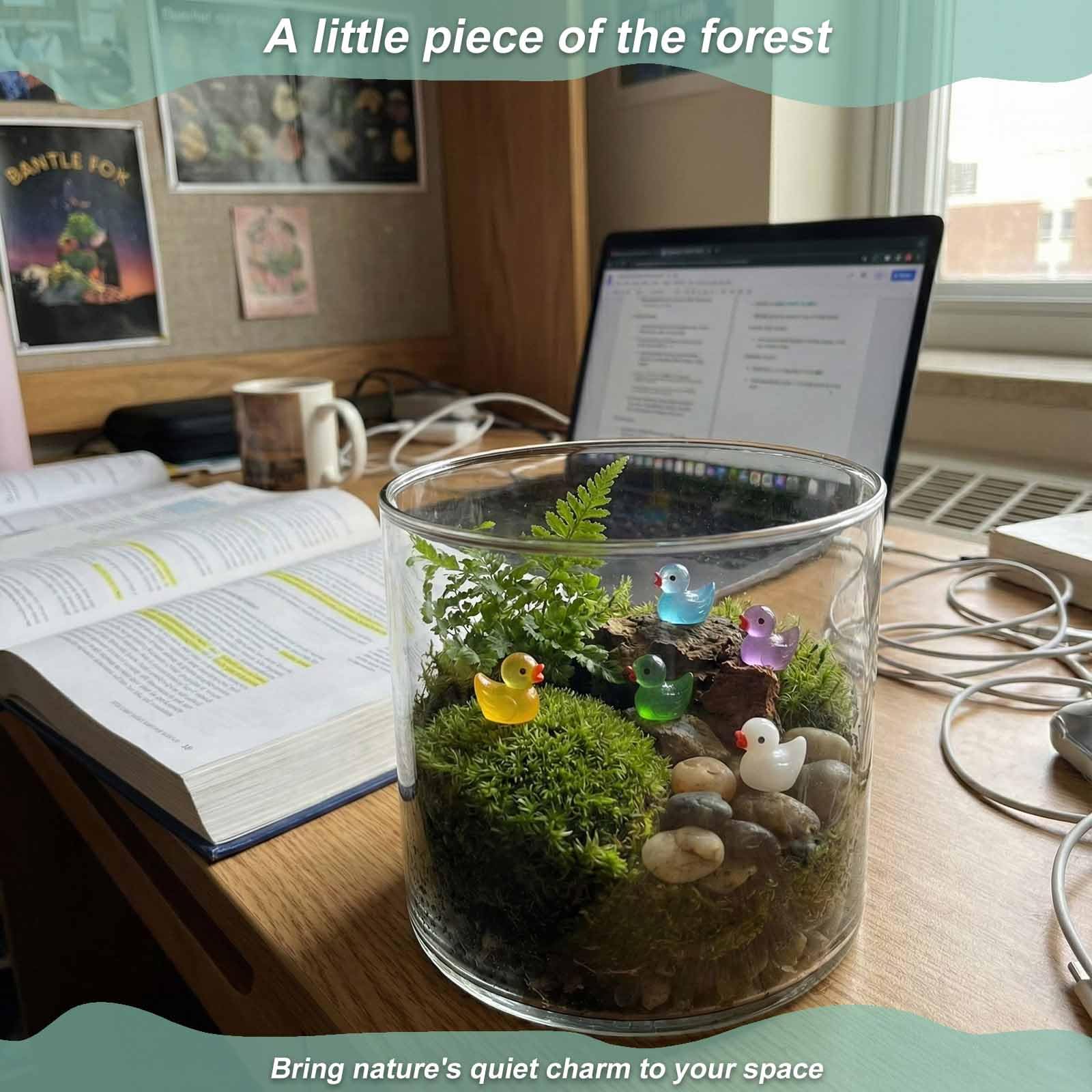 LionWell micro-landscape ducks fit tight spaces like keyboards and dashboards.