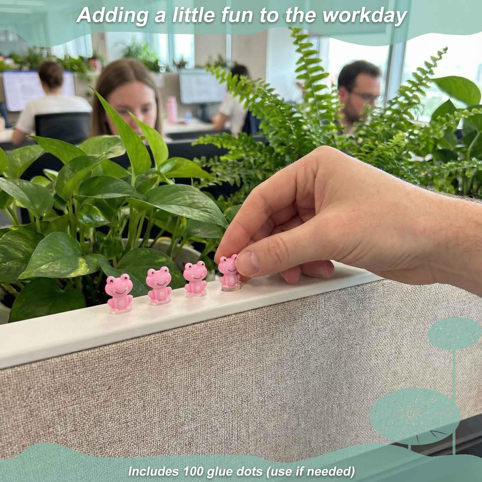 LionWell pink frog in terrarium for whimsical touch