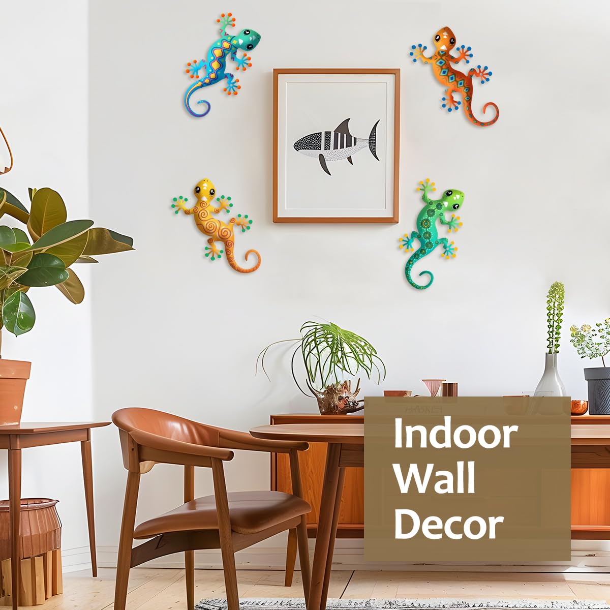Liosecgar gecko entryway sculpture decor to welcome guests outdoors.