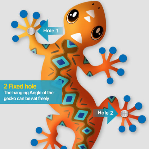 Liosecgar gecko porch decor with easy base mounting for secure placement.