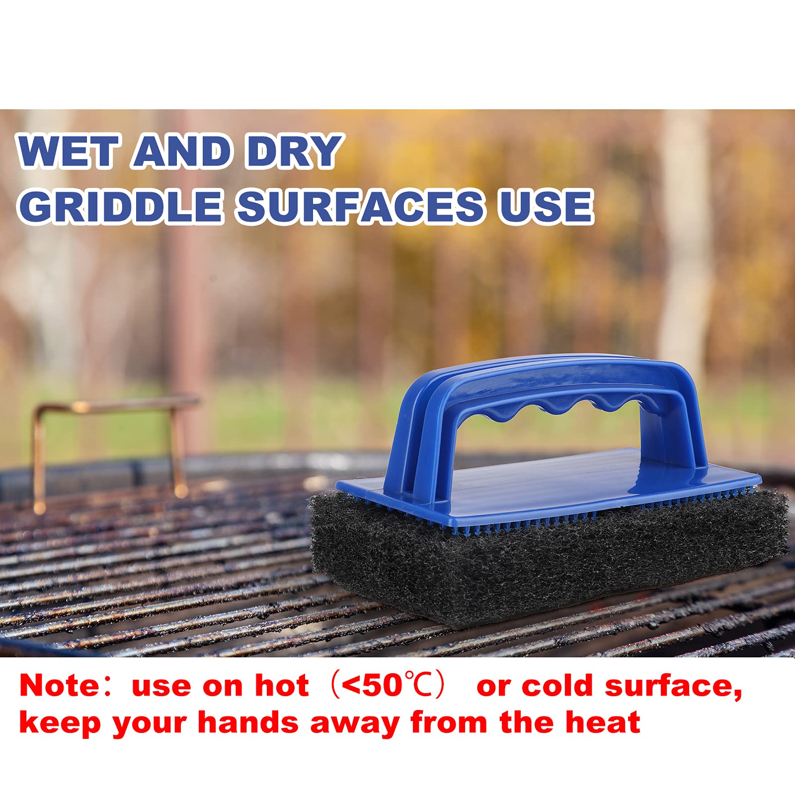 LIOUXUE multi-purpose scouring pad for oven, stove, and cookware.