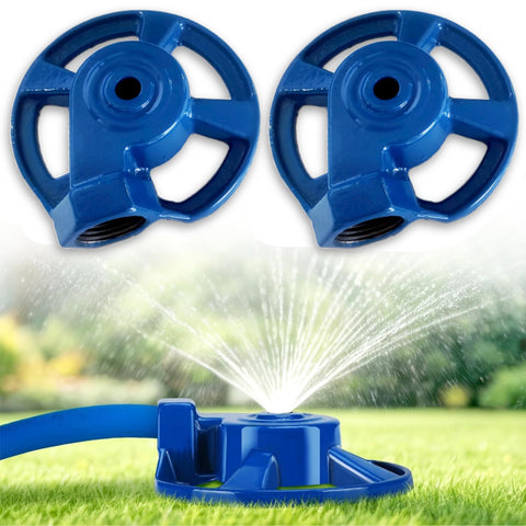 LipLopBest blue round lawn sprinkler for even yard coverage.