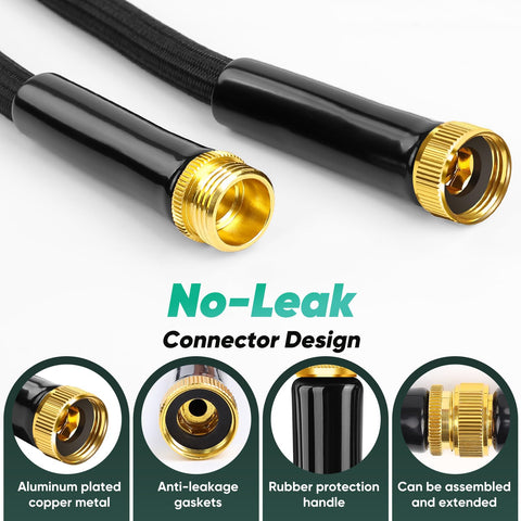 Lipoliftco hose design resists knots for smoother water flow during yard chores.