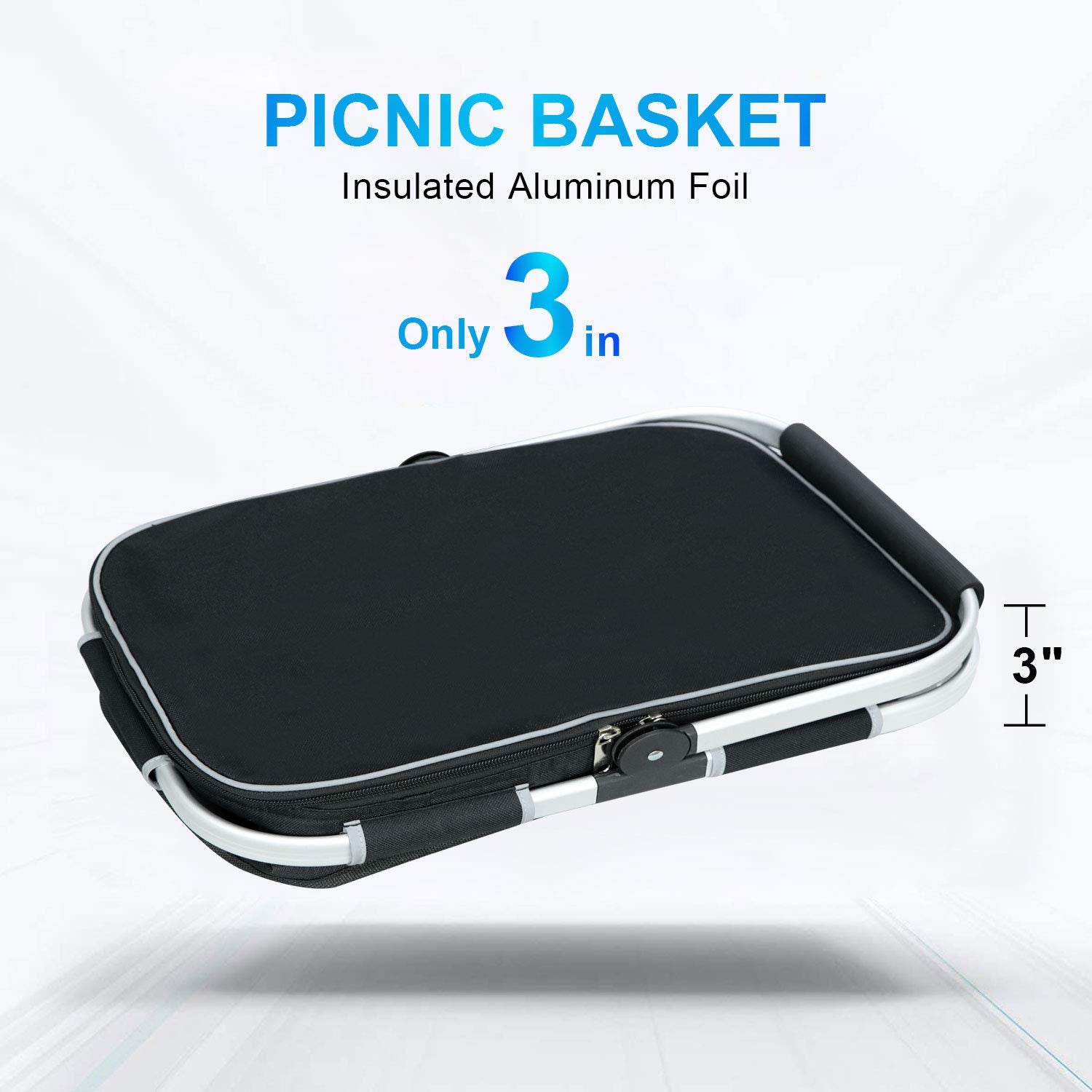 LIQING 35L basket capacity handles pizzas, drinks, and fresh groceries.