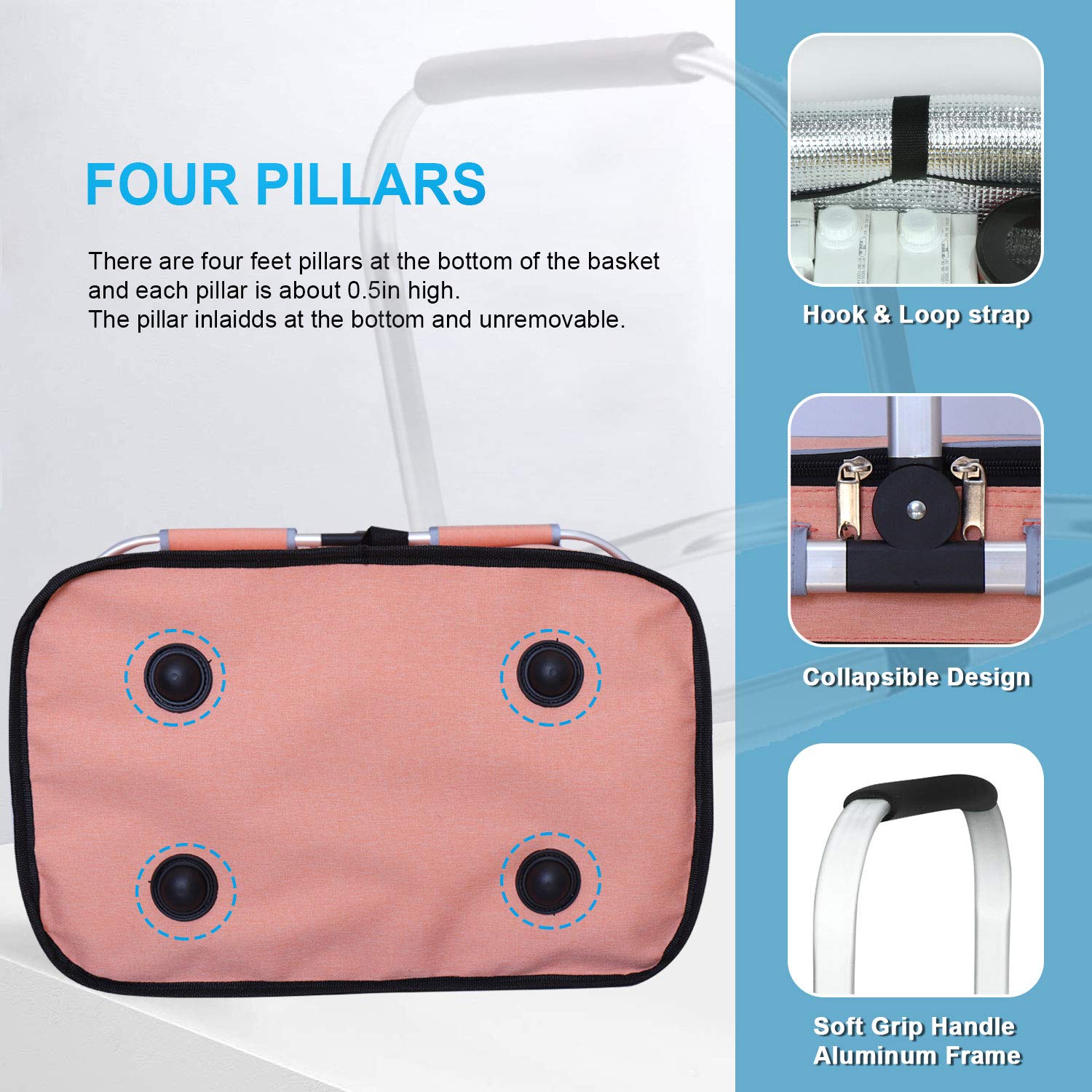 LIQING 35L picnic basket leak-proof design for outdoor use.