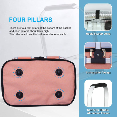 LIQING 35L picnic basket leak-proof design for outdoor use.