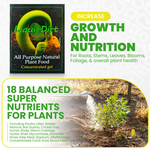 Liqui-Dirt applied to houseplants supports healthy roots and foliage