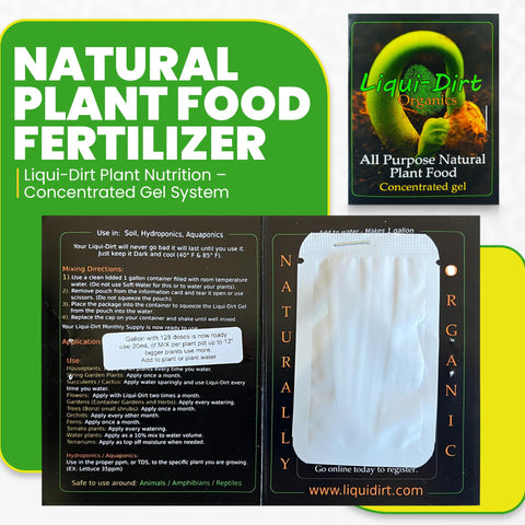 Liqui-Dirt nutrient-rich formula with 18 vitamins and micro-activators