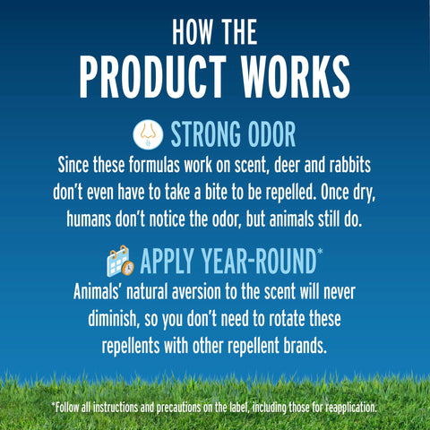 Safe for plants and animals when used as directed with Liquid Fence