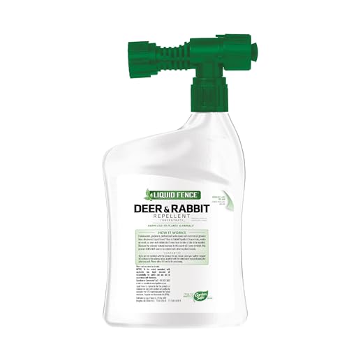 Liquid Fence bottle spray highlights simple, accurate dosing for reliable garden protection.